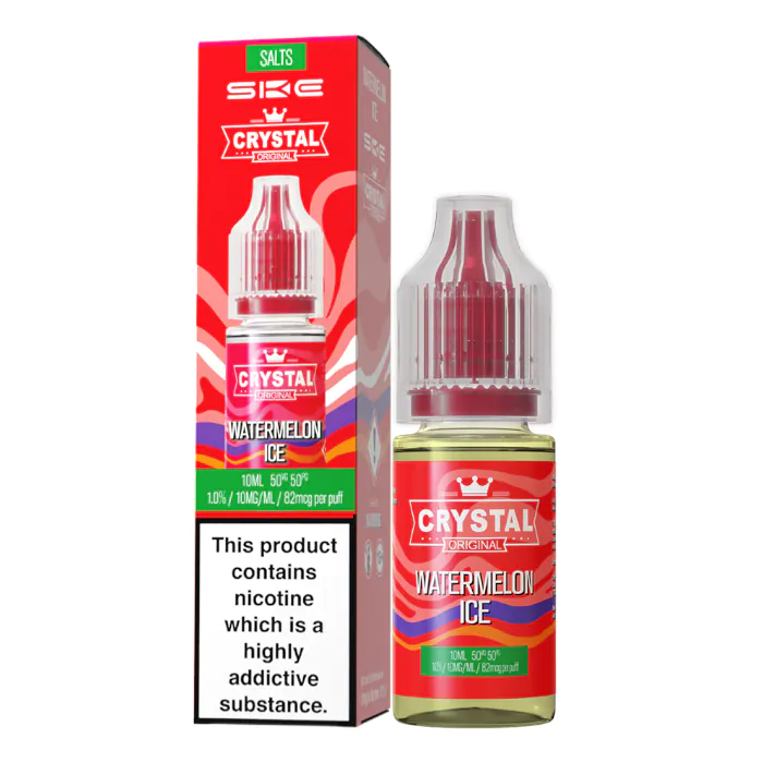 Crystal Nic Salts - Watermelon Ice - 10ml E-liquid